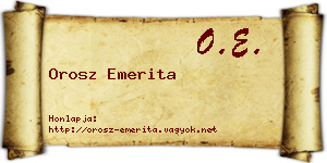 Orosz Emerita névjegykártya